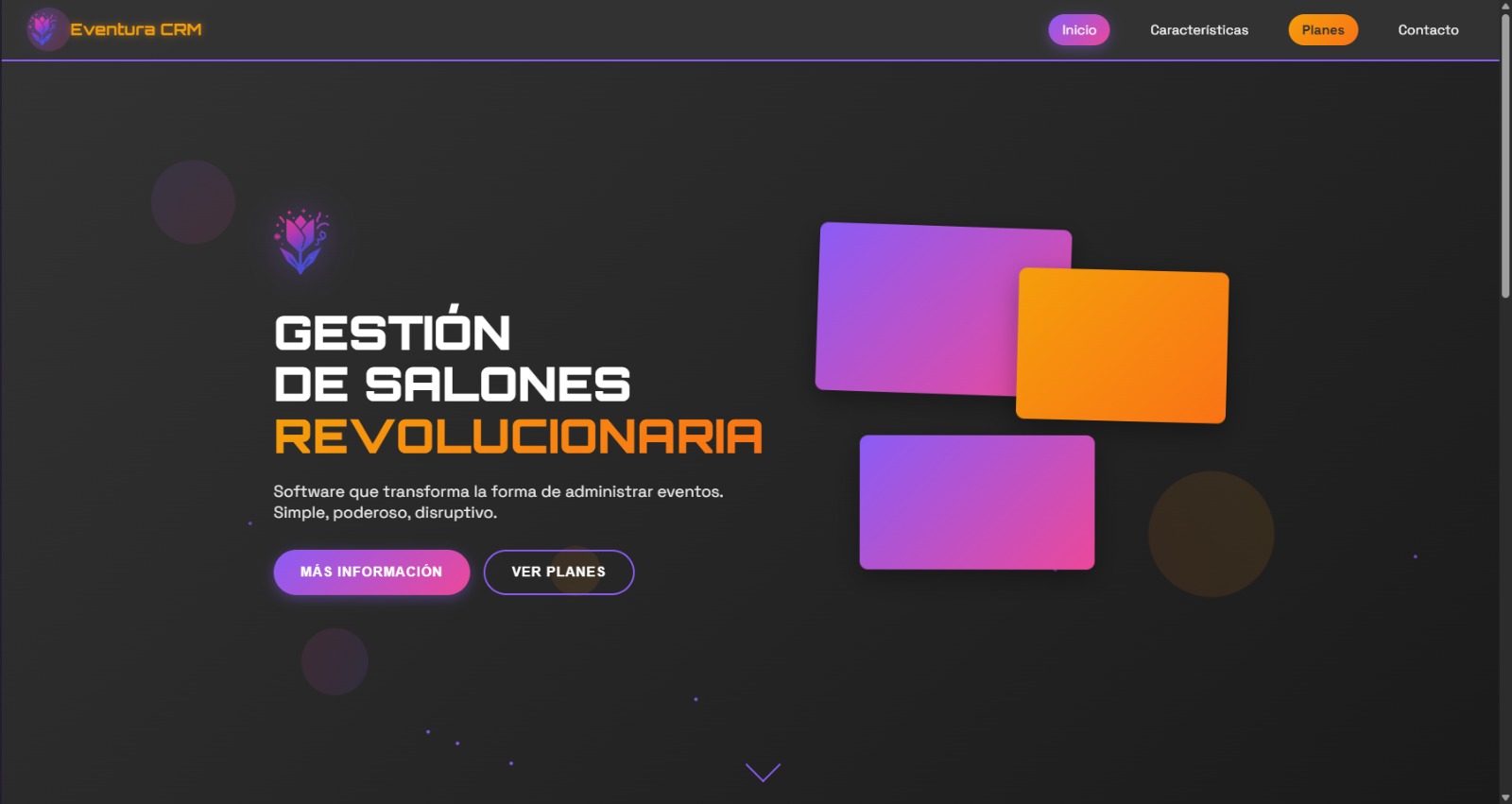 Eventura CRM - Software de gestión de salones y eventos desarrollado por Nebulosa Software